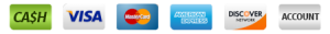 We accept cash and credit cards